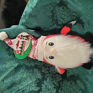 Santa Gnome Dog Toy - Red and White NWT
